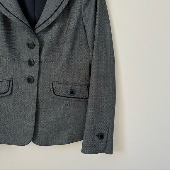 Classiques Entier 100% Soft Wool Women's Black Career Corpcore Blazer SZ 12 - Picture 10 of 13